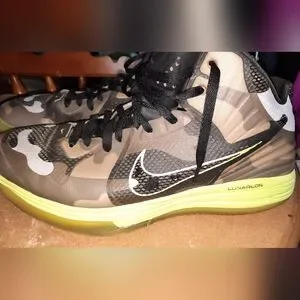 Nike Lunar Hypergamer Grey Camo Neon 2011 Size 13 Style 469756-012 Nike Lunar Hypergamer Grey Camo Neon 2011 Size 8.5 469756  main image 4